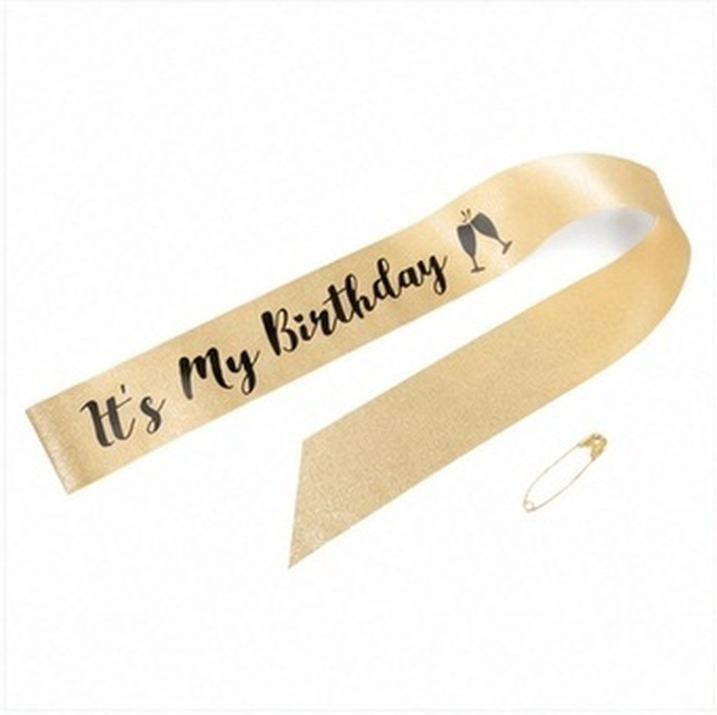 Birthday Sash Glitter - 1個入り、誕生日パーティー用、キラキラ光る布製の肩飾り、色あせしにくいデザイン、パーティーの記念品、誕生日プレゼント。