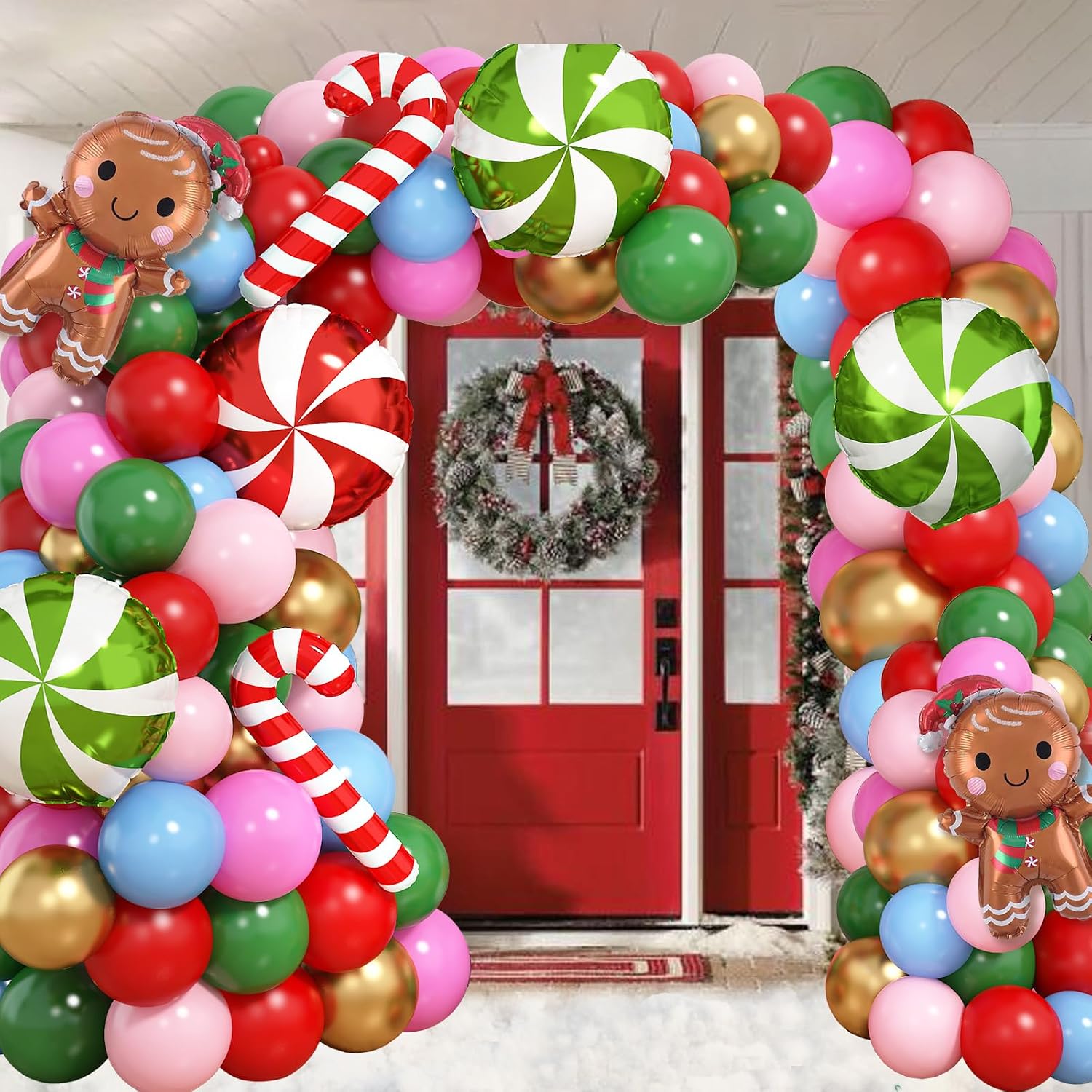 クリスマスバルーンガーランドアーチキット 113個入り クリ - Balloon Arch Kit のレビューと価格