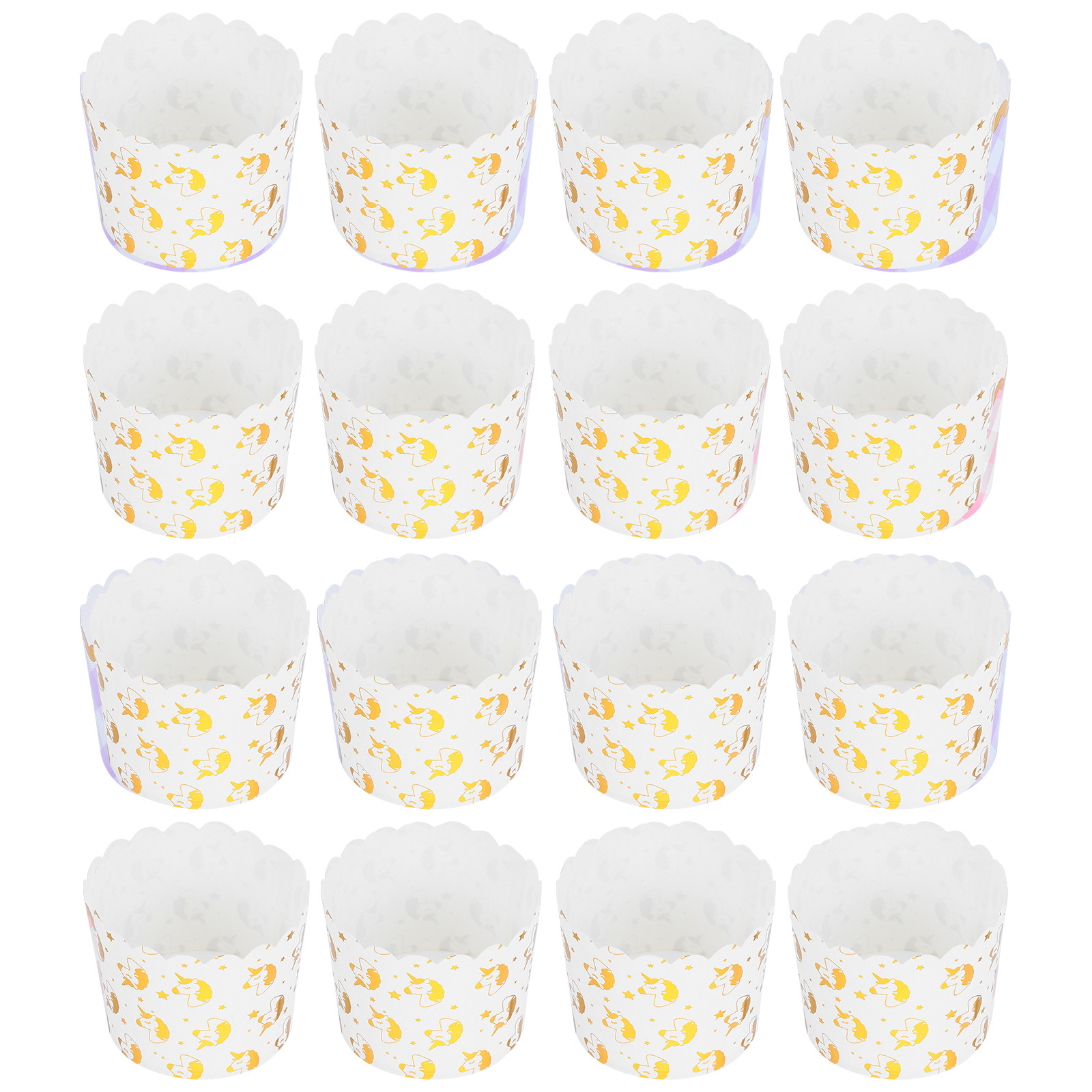 カップケーキ用ペーパー製焼き型 50個入り。誕生日、結婚式、 - Plastic Cup 50Pcs のレビューと価格