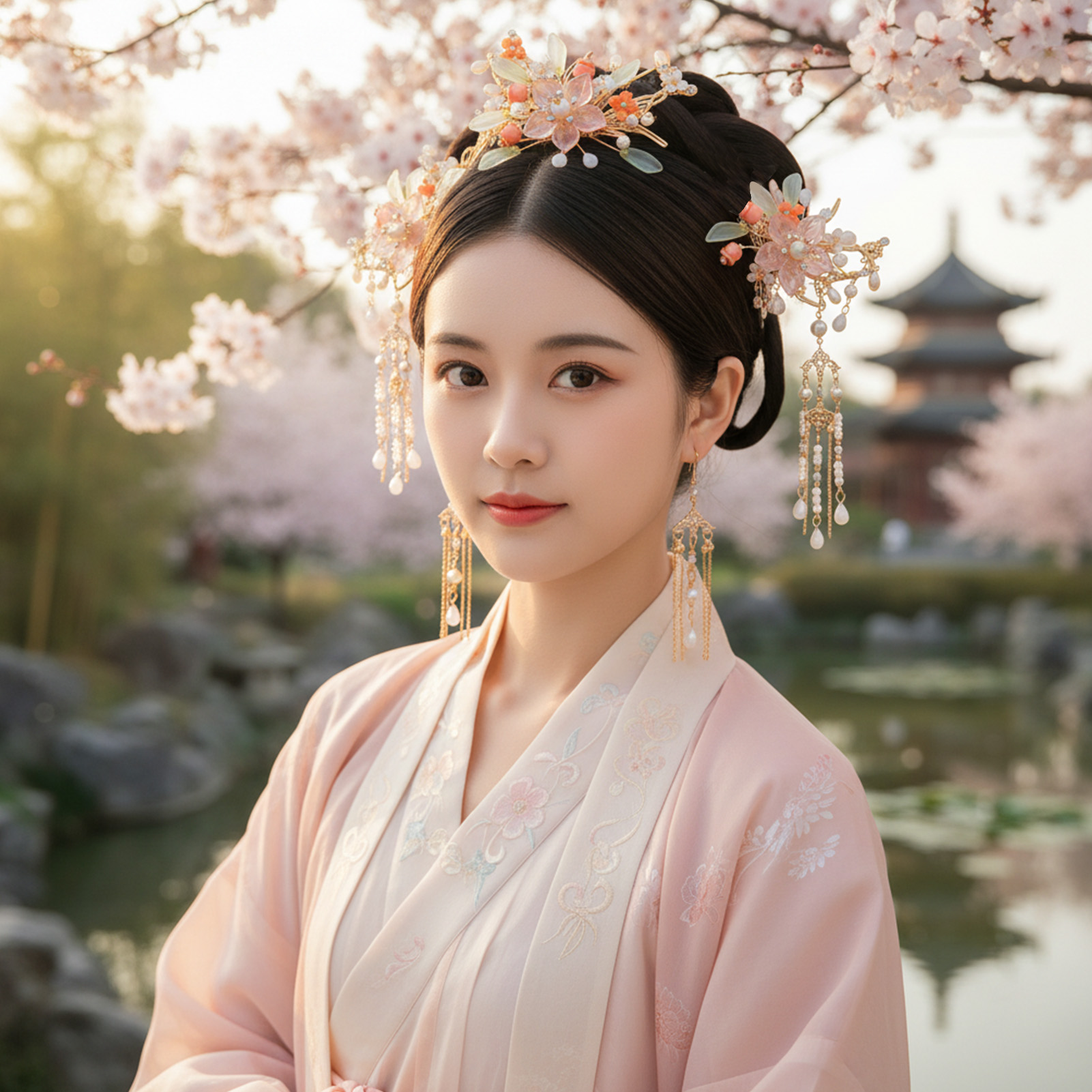 古代漢服ヘアアクセサリーセット中国風ヘアピンビーズタッセル付 - Event Suppliers のレビューと価格