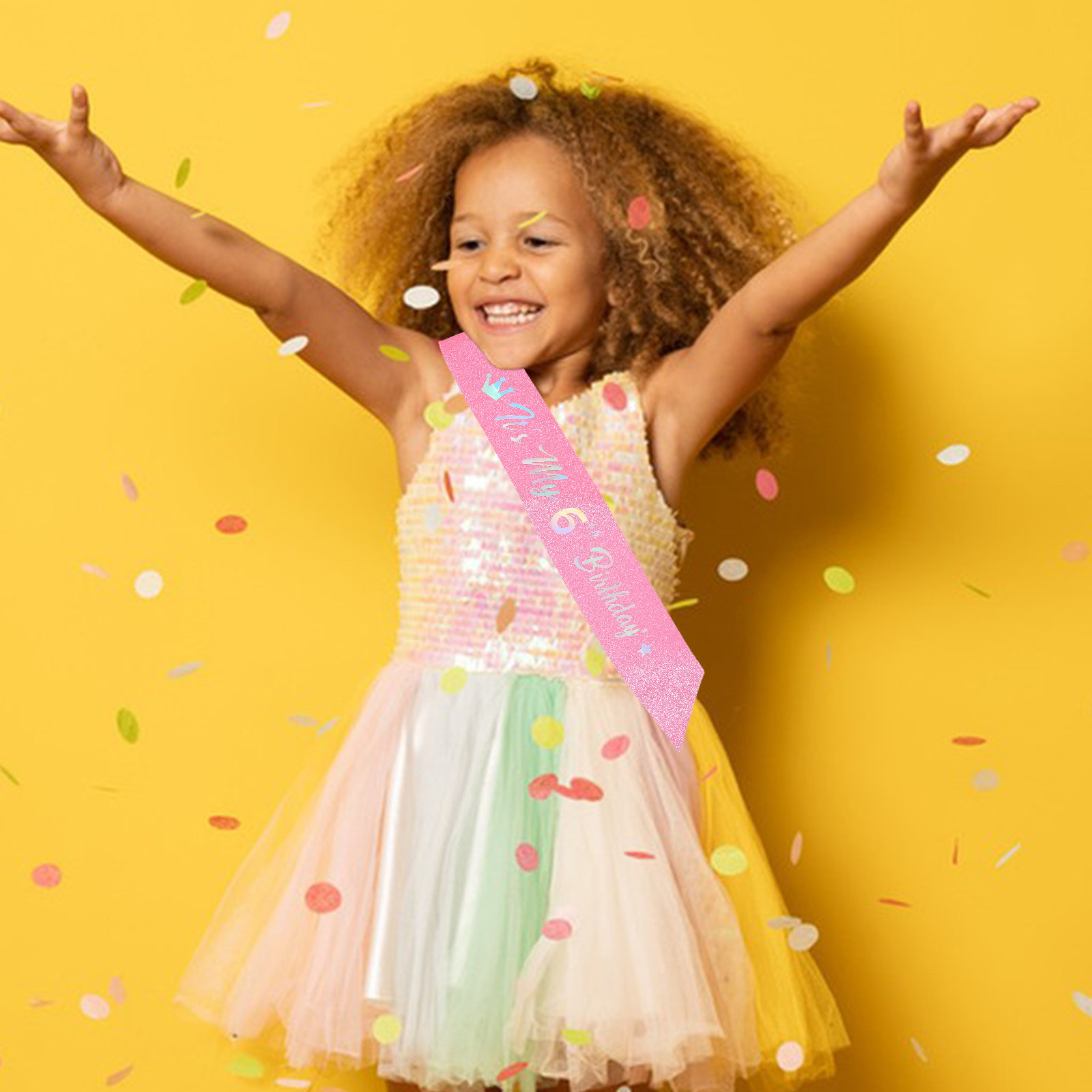 5個入り グリッター素材の「お誕生日おめでとう」サッシュ。ピ - Birthday Sash Glitter のレビューと価格