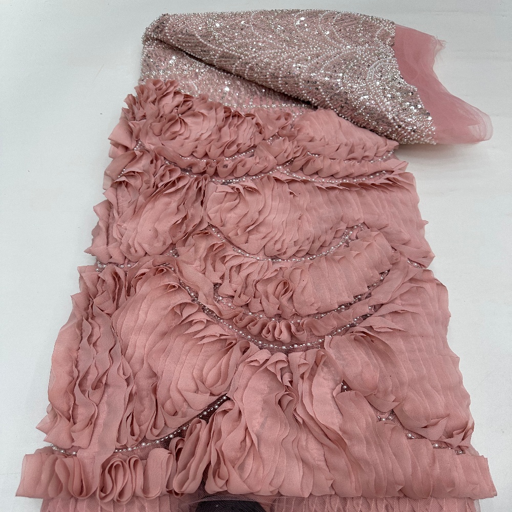 豪華なアフリカンスパンコールレース生地 高品質 2026 重 - Glitter Tablecloth のレビューと価格